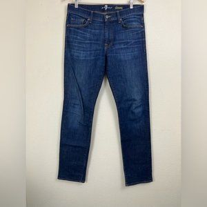 7 FOR ALL MANKIND Slimmy Slim Fit Denim Jeans Mens Size 32x34